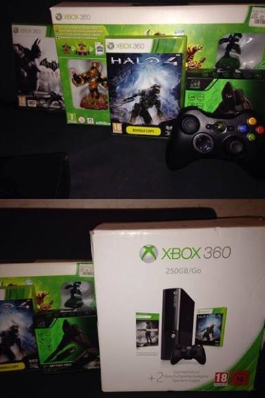 Xbox 360 (250gb) med 4 spel