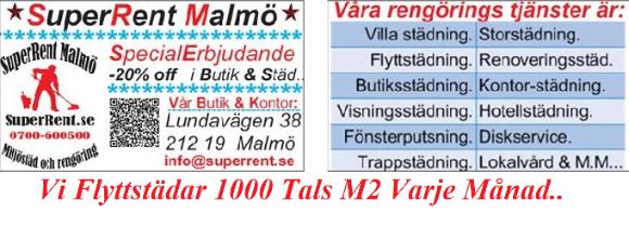 Flyttstädning av SuperRent Malmö i Skåne
