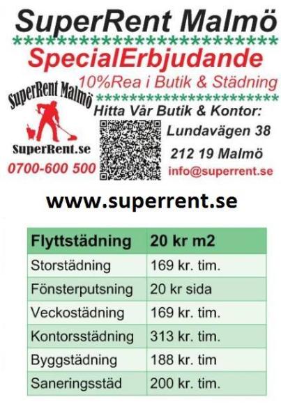 Flyttstädning av SuperRent i Malmö och hela Skåne