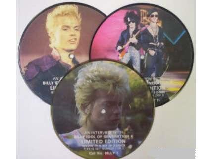 Billy Idol, Interview, MINT condition, Rare set of THREE picture discs
