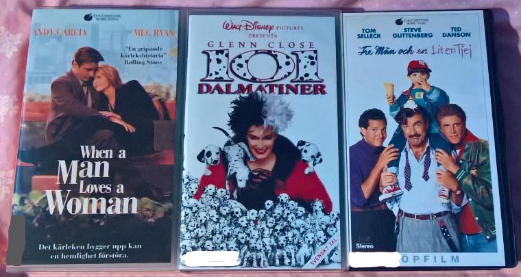 VHS filmer  från  90 - talet